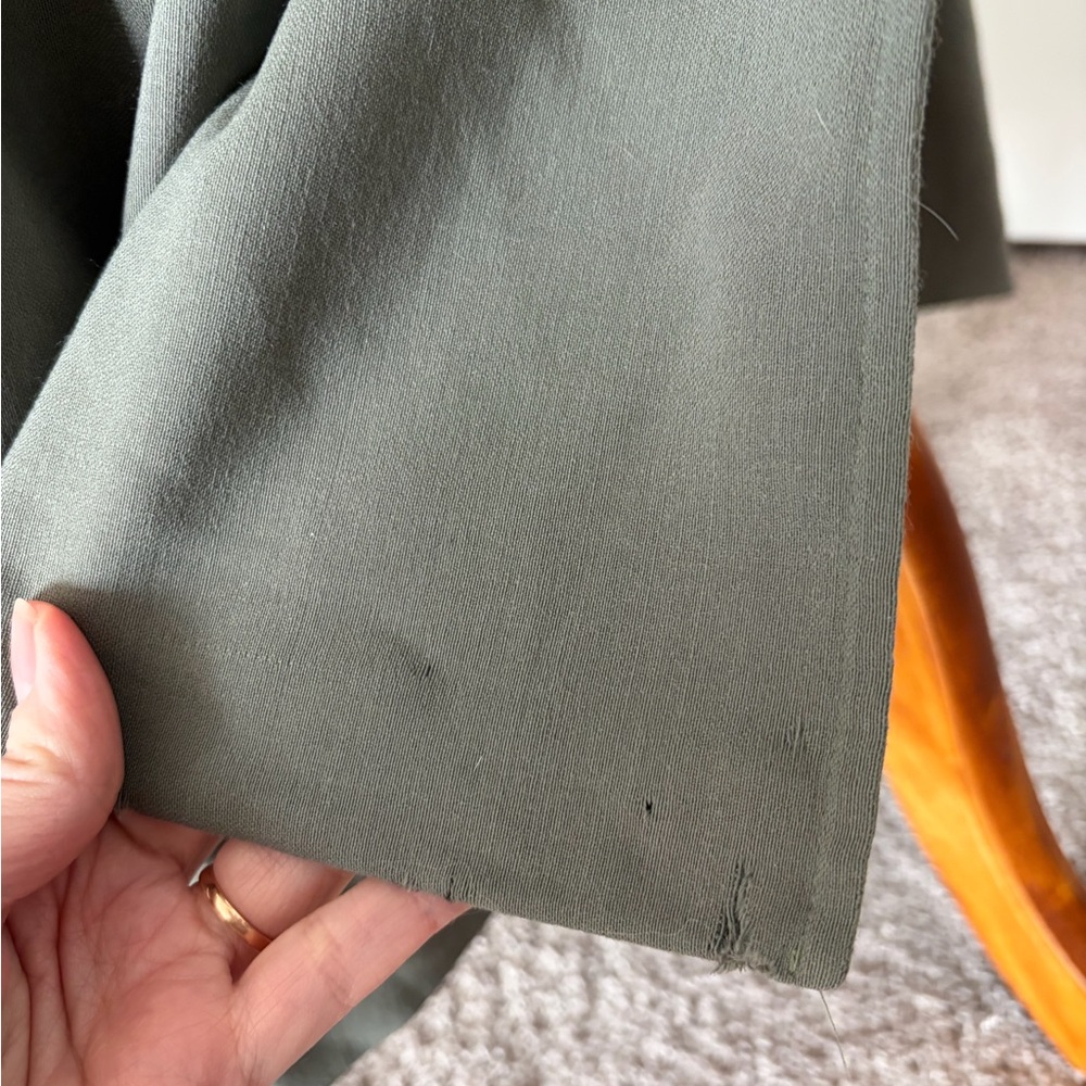 MaxMara Khaki Wool Double-breasted Longline Trench Jacket Vintage Oversized - Picture 9 of 12